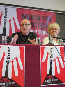 Eamonn McCann and Kate Nash at the Launch of the Bloody Sunday March Committee's 2015 programme of events to mark Bloody Sunday