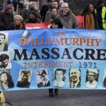 Photograph of Ballymurphy Banner, Bloody Sunday march for Justice 2014.
