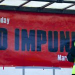 Photograph of Stafford Scott from Broadwater Farm estate in Tottenham, London, speaking at the end of the Bloody Sunday march for Justice 2014.
